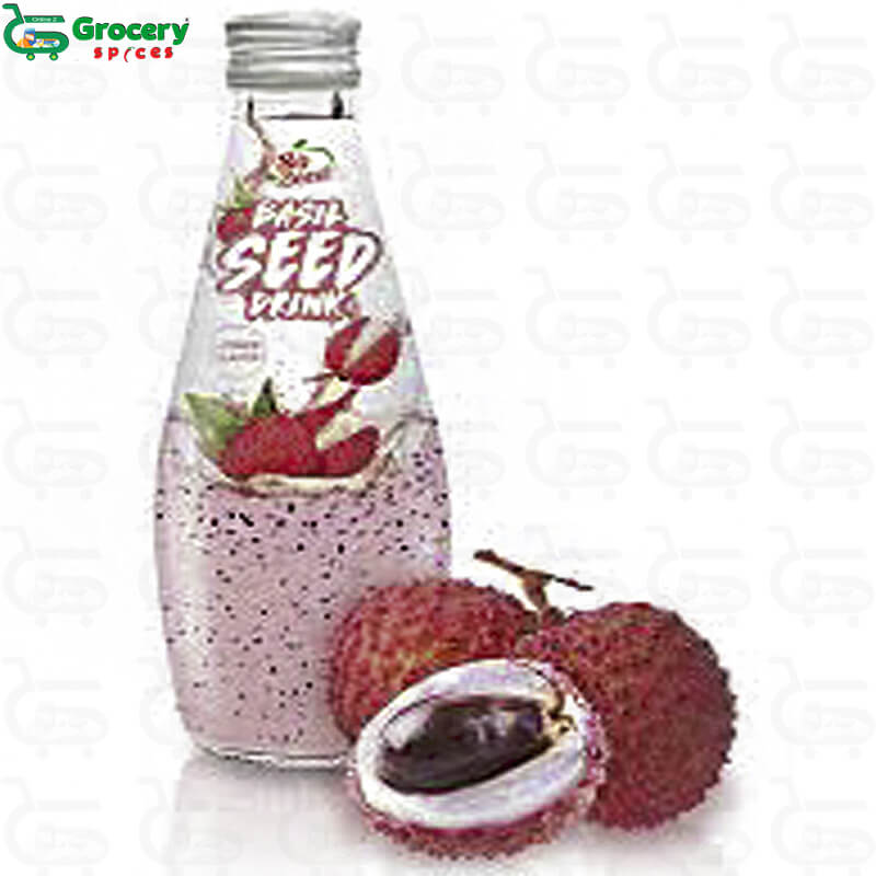 lychee drink with basil seeds | annam