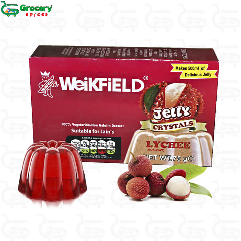 vegeterian jelly lychee | weikfield