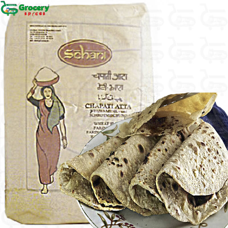 chapati atta flour brown | schani