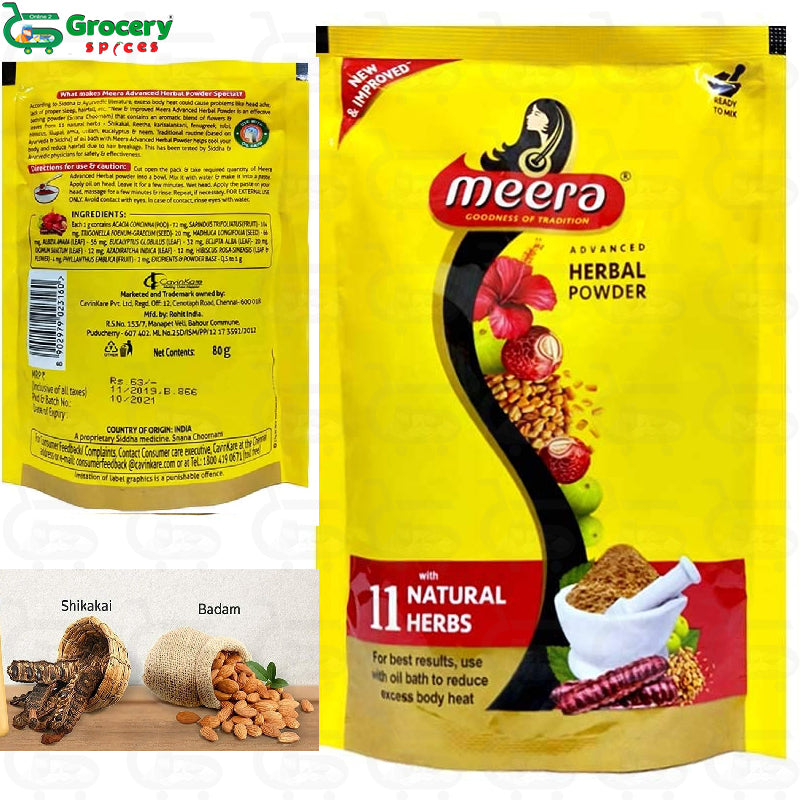 (shikakai) herbal powder (120g+30g extra) | meera