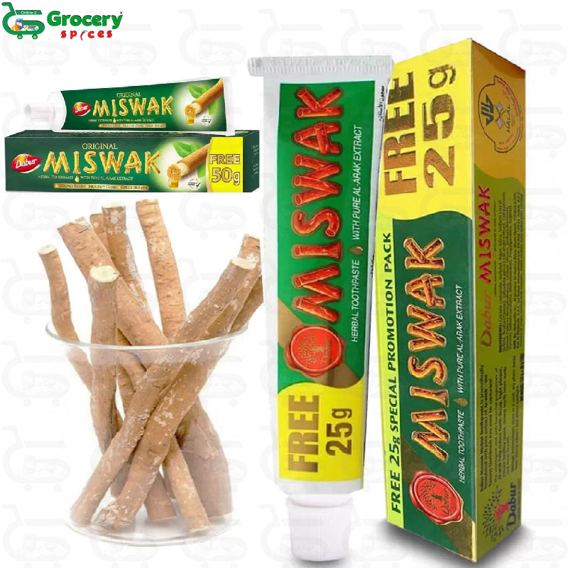 miswak herbal toothpaste (120 + 50g free) | dabur