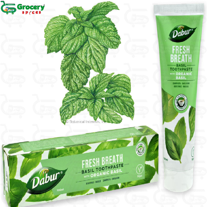 basil / tulsi herbal toothpaste | dabur