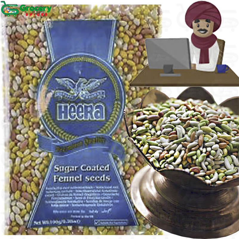 valiary (fennel) sweet sugar coated | heera