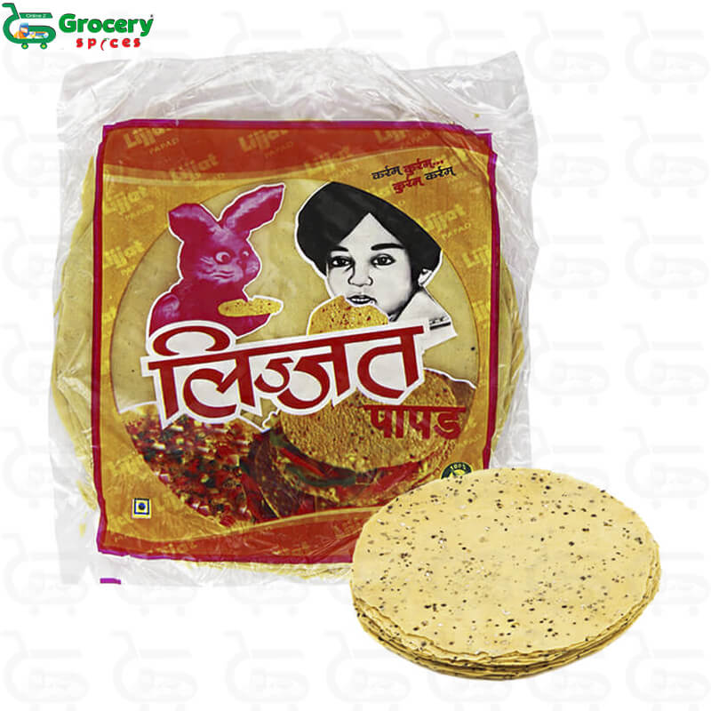 black pepper papad | lijjat