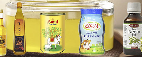 Produit à base d'huile, de ghee et de lait