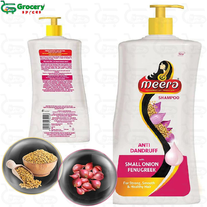 shampoo anti dandruff with small onion and fenugreek | meera 