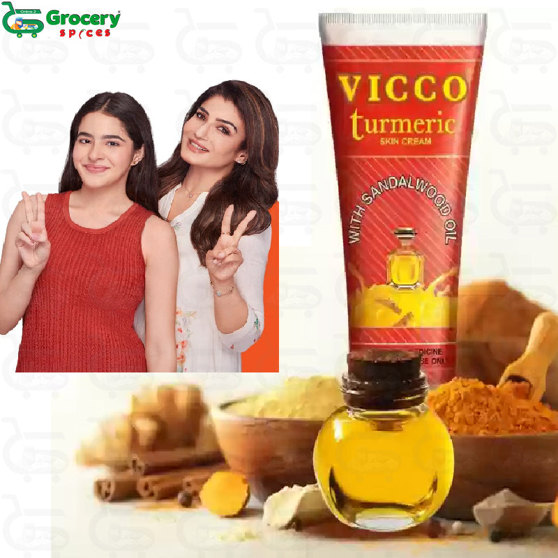 turmeric skin cream with sandal wood oil | vicco 